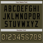 Custom Olive Camo-Black Authentic Salute To Service Baseball Jersey