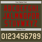 Custom Olive Cream-Red Authentic Salute To Service Baseball Jersey