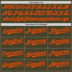 Custom Olive Orange Authentic Salute To Service Baseball Jersey