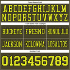Custom Olive Neon Yellow-Black Authentic Salute To Service Football Jersey