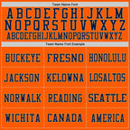 Custom Orange Navy-Old Gold Mesh Authentic Throwback Football Jersey