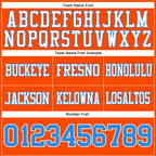 Custom Orange Powder Blue-White Authentic Football Jersey