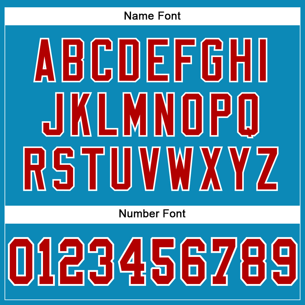 Custom Panther Blue Red-White Mesh Authentic Football Jersey