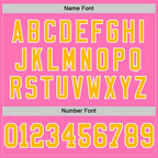 Custom Pink Gold-White Mesh Authentic Football Jersey