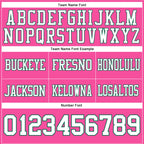 Custom Pink White-Kelly Green Authentic Football Jersey