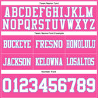 Custom Pink White-Light Blue Authentic Football Jersey