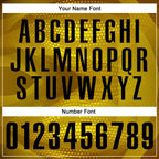 Custom Old Gold Black 3D Bowling Abstract Halftone Performance Polo Shirt