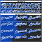 Custom Black Thunder Blue-White 3D Bowling Splash Ink Performance Polo Shirt