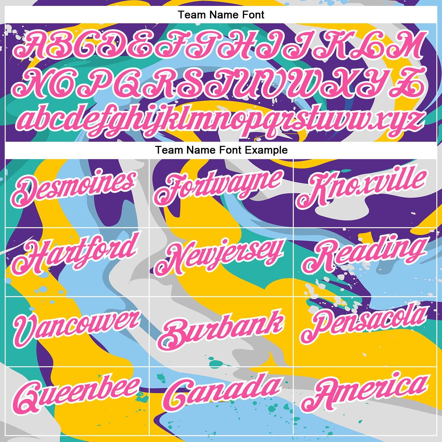 Custom Purple Pink Yellow-Aqua 3D Bowling Splash Ink Performance Polo Shirt