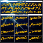 Custom Navy Gold 3D Cornhole Performance Polo Shirt