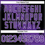 Custom Purple Black-White 3D Pattern Design Abstract Brush Stroke Performance Polo Shirt