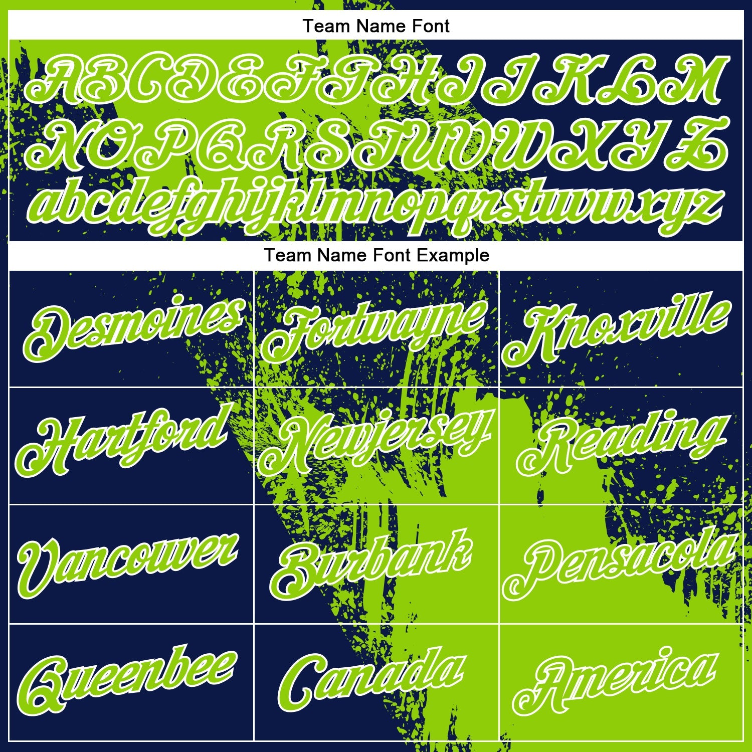 Custom Neon Green Navy-White 3D Pattern Design Abstract Brush Stroke Performance Polo Shirt