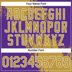 Custom Old Gold Purple-White 3D Pattern Design Abstract Brush Stroke Performance Polo Shirt