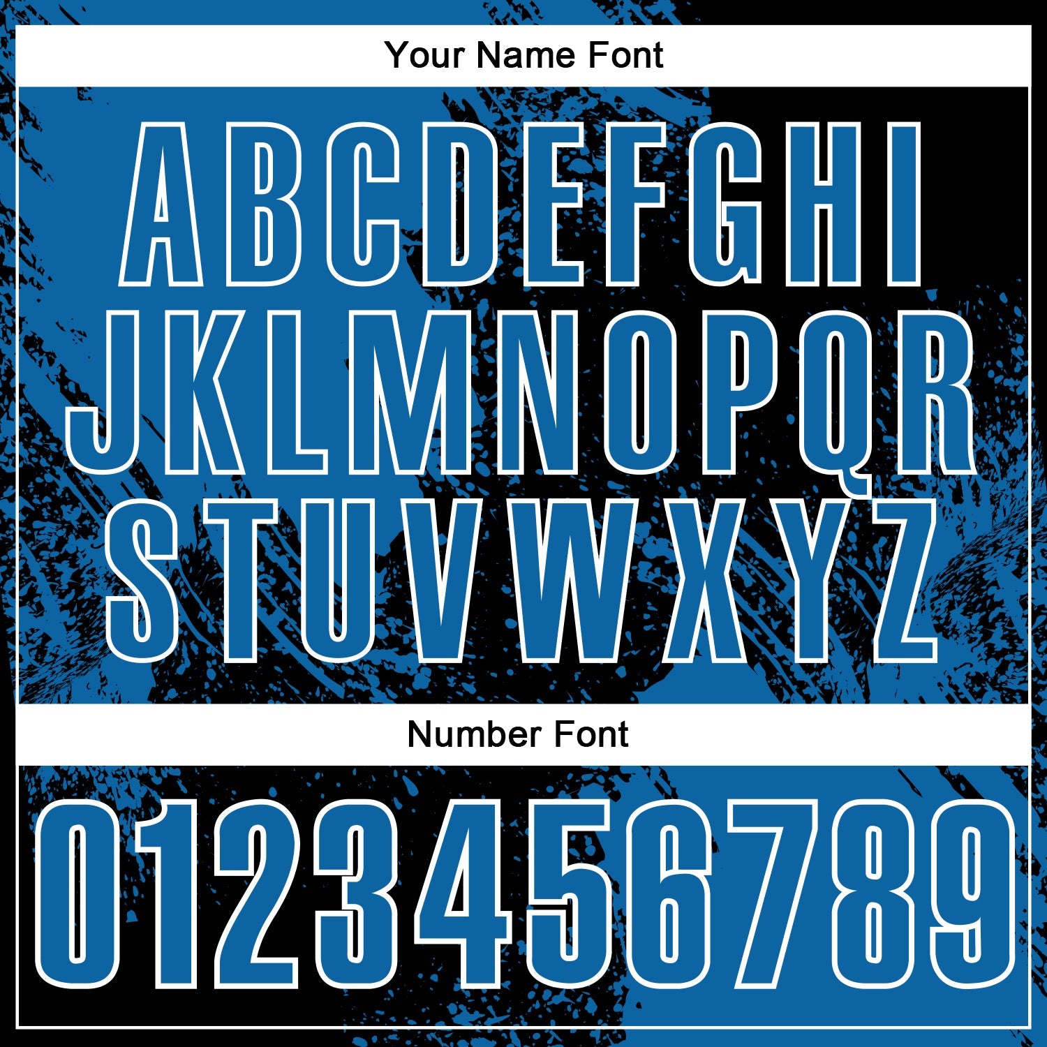 Custom Blue Black-White 3D Pattern Design Abstract Brush Stroke Performance Polo Shirt