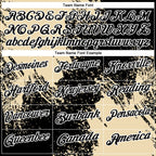 Custom Cream Black-White 3D Pattern Design Abstract Brush Stroke Performance Polo Shirt