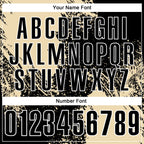 Custom Cream Black-White 3D Pattern Design Abstract Brush Stroke Performance Polo Shirt