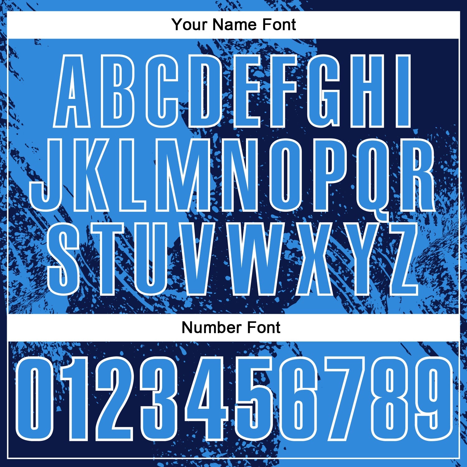 Custom Powder Blue Navy-White 3D Pattern Design Abstract Brush Stroke Performance Polo Shirt