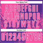 Custom Pink Purple-White 3D Pattern Design Abstract Brush Stroke Performance Polo Shirt