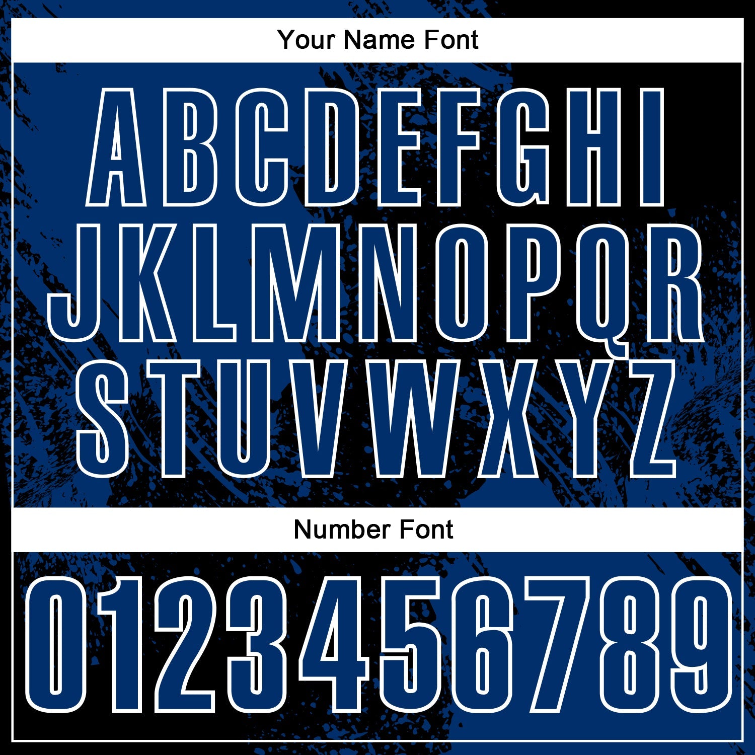 Custom US Navy Blue Black-White 3D Pattern Design Abstract Brush Stroke Performance Polo Shirt