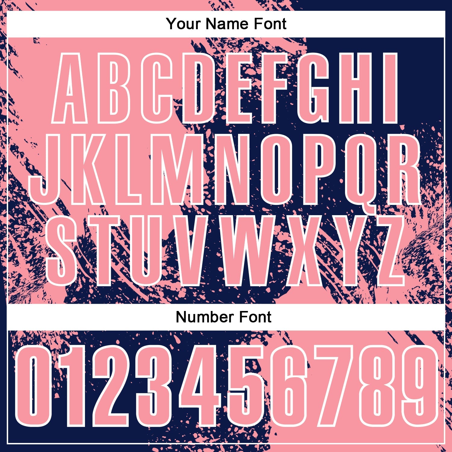 Custom Medium Pink Navy-White 3D Pattern Design Abstract Brush Stroke Performance Polo Shirt