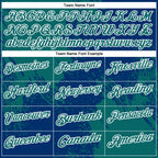 Custom Teal US Navy Blue-White 3D Pattern Design Abstract Brush Stroke Performance Polo Shirt