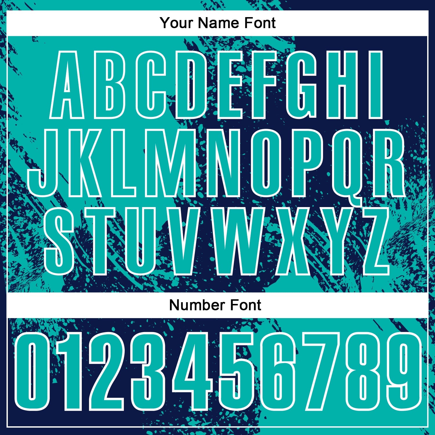 Custom Aqua Navy-White 3D Pattern Design Abstract Brush Stroke Performance Polo Shirt