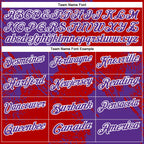 Custom Purple Red-White 3D Pattern Design Abstract Brush Stroke Performance Polo Shirt