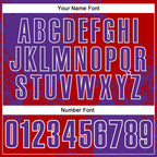 Custom Purple Red-White 3D Pattern Design Abstract Brush Stroke Performance Polo Shirt