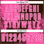 Custom Pink Brown-White 3D Pattern Design Abstract Brush Stroke Performance Polo Shirt