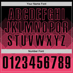 Custom Black Neon Pink 3D Gradient Square Shape Performance Polo Shirt