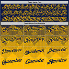 Custom Navy Gold 3D Gradient Square Shape Performance Polo Shirt