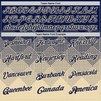 Custom Navy Cream 3D Gradient Square Shape Performance Polo Shirt