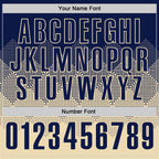 Custom Navy Cream 3D Gradient Square Shape Performance Polo Shirt