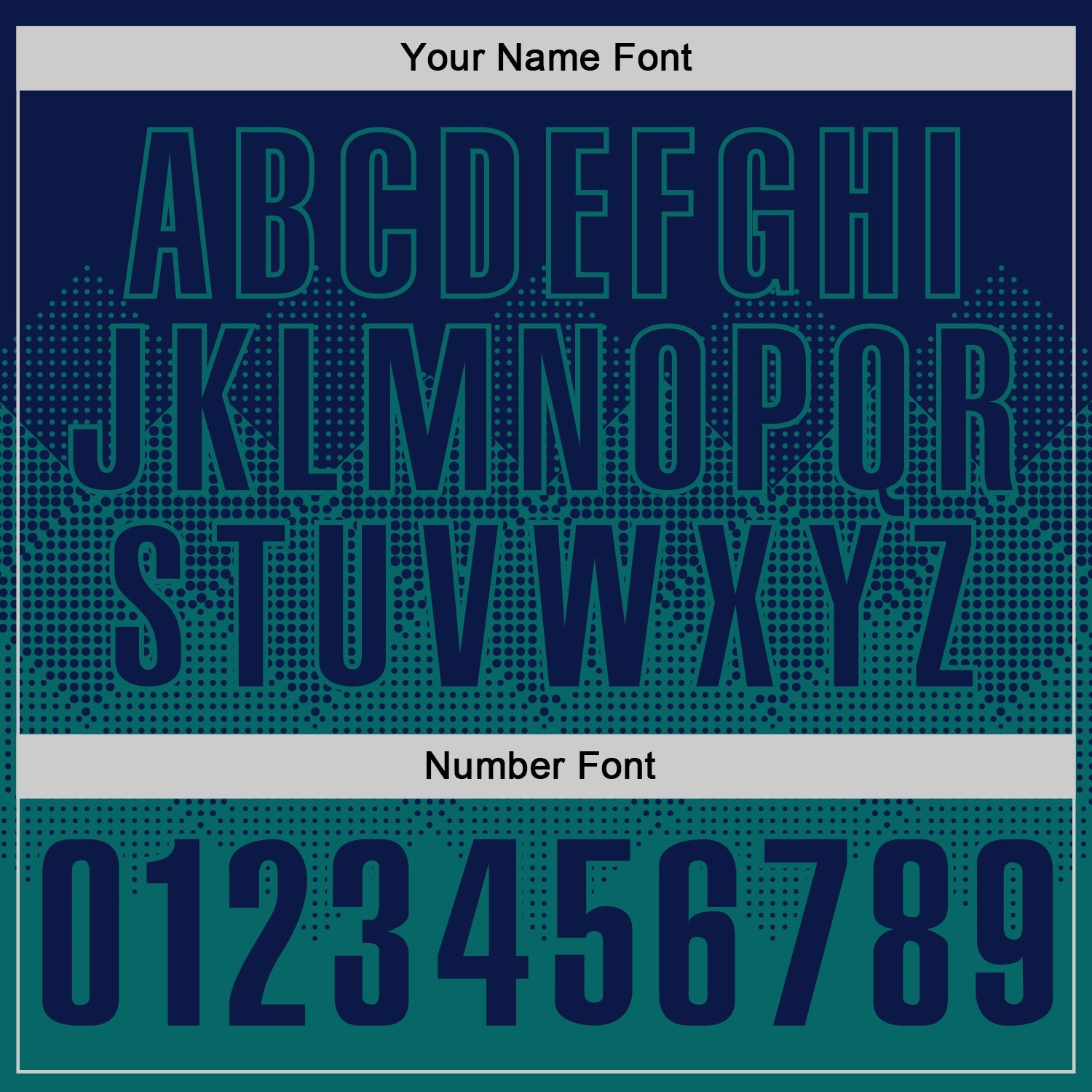 Custom Navy Teal 3D Gradient Square Shape Performance Polo Shirt