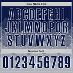 Custom Navy Gray-White 3D Gradient Square Shape Performance Polo Shirt