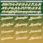 Custom Green White-Old Gold 3D Gradient Square Shape Performance Polo Shirt