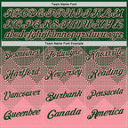 Custom Green Medium Pink 3D Gradient Square Shape Performance Polo Shirt