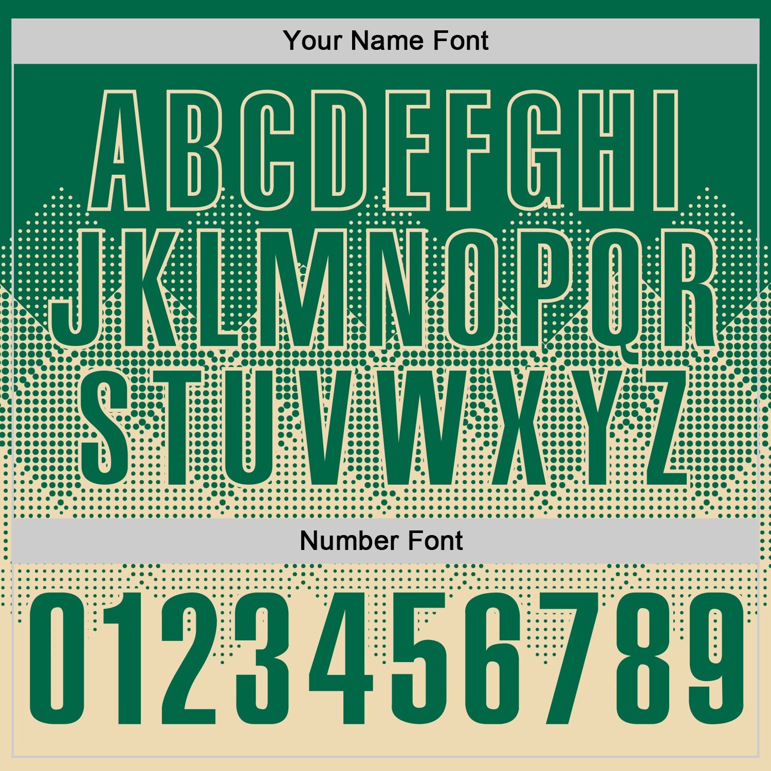 Custom Kelly Green Cream 3D Gradient Square Shape Performance Polo Shirt