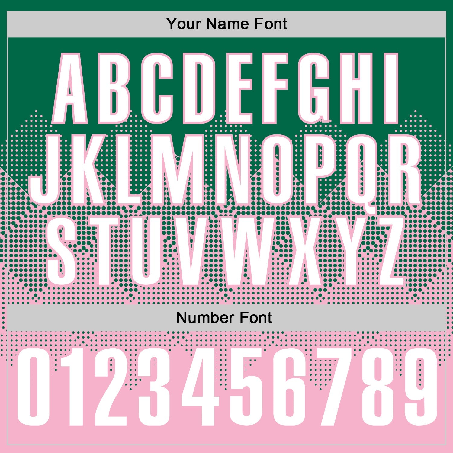 Custom Kelly Green White-Light Pink 3D Gradient Square Shape Performance Polo Shirt