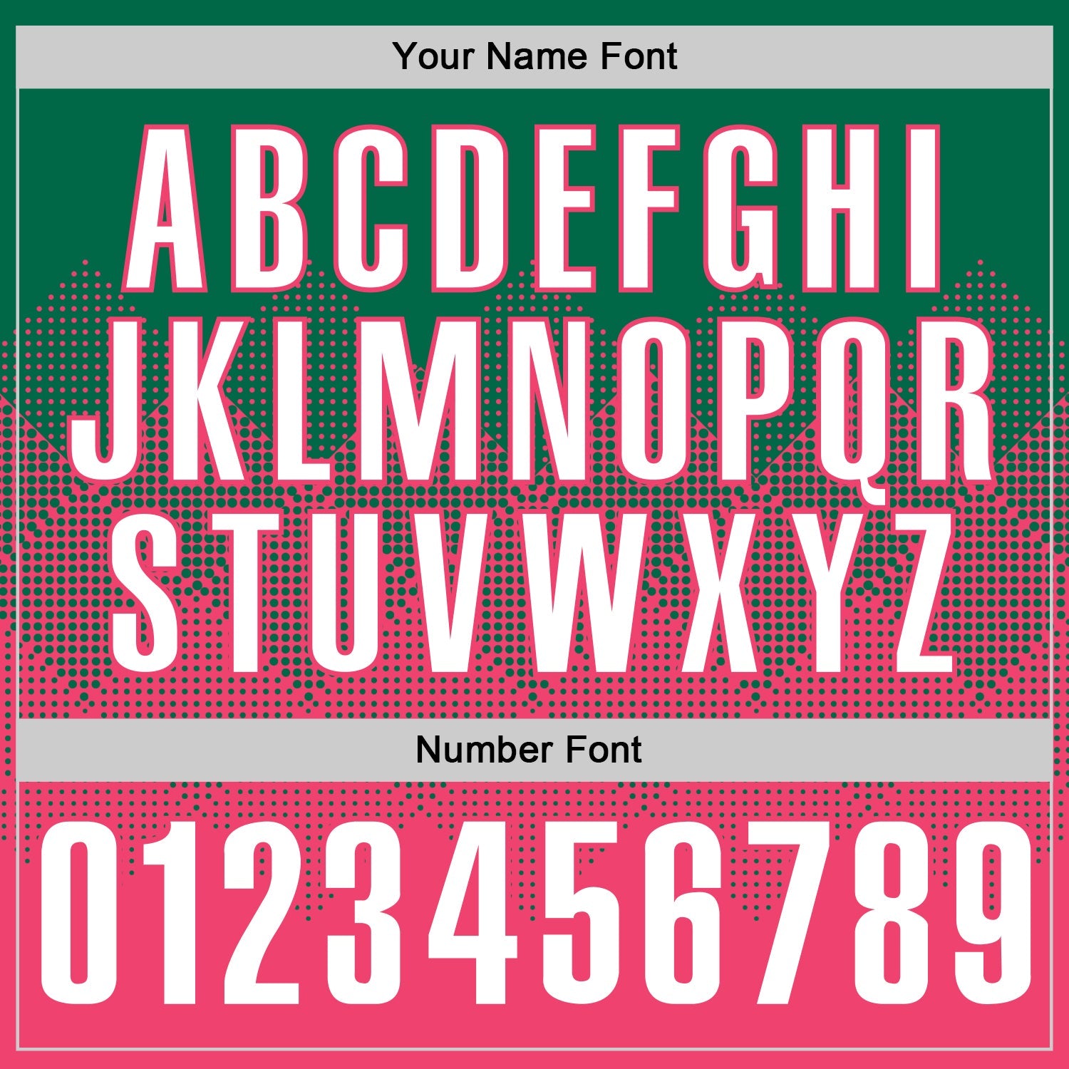 Custom Kelly Green White-Neon Pink 3D Gradient Square Shape Performance Polo Shirt