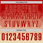 Custom Red Cream 3D Gradient Square Shape Performance Polo Shirt