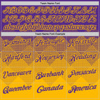 Custom Purple Gold 3D Gradient Square Shape Performance Polo Shirt