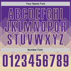 Custom Purple Cream 3D Gradient Square Shape Performance Polo Shirt