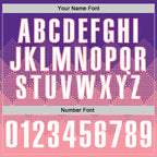 Custom Purple White-Medium Pink 3D Gradient Square Shape Performance Polo Shirt