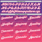 Custom Purple White-Neon Pink 3D Gradient Square Shape Performance Polo Shirt