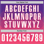 Custom Purple White-Neon Pink 3D Gradient Square Shape Performance Polo Shirt