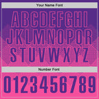 Custom Purple Pink 3D Gradient Square Shape Performance Polo Shirt