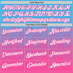 Custom Sky Blue White-Pink 3D Gradient Square Shape Performance Polo Shirt