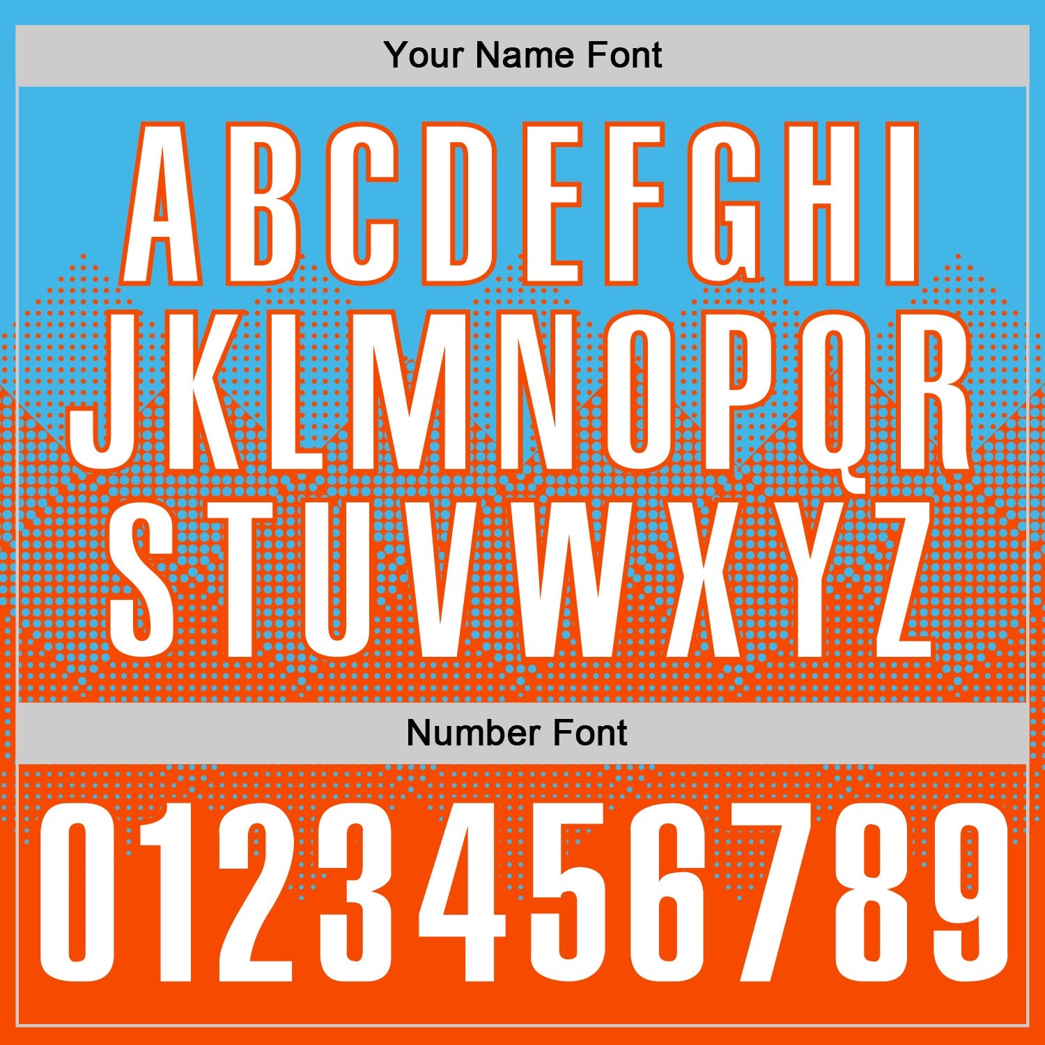 Custom Sky Blue White-Orange 3D Gradient Square Shape Performance Polo Shirt