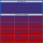 Custom Thunder Blue Red 3D Gradient Square Shape Performance Polo Shirt